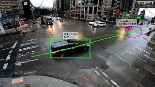 Pedestrian in Conflict with Through-Vehicle