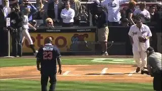 2013/04/09 Vaughn tosses Padres first pitch