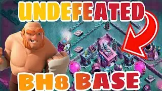 UNDEFEATED BUILDER HALL 8 BASE LAYOUT w/PROOF | BH8 BEST TROPHY BASE 2018 | Clash of Clans