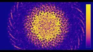 Waves escaping a sunflower spiral
