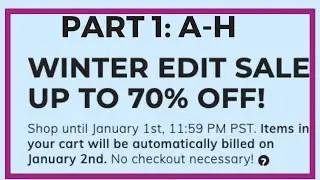 FabFitFun Winter Edit Sale Research Part 1: A to H