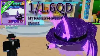 I HATCHED A SHINY MYTHIC NERT'S PUFFERFISH IN BGSI!!! (3rd Infinity Pet)