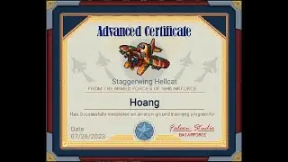 1945 Air Force Game: Staggerwing Hellcat Advanced Certificate