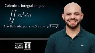 INTEGRAL DUPLA | ∬ᴅ x y&sup2; dA, D: x = 0, x = &radic;(1 - y&sup2;)