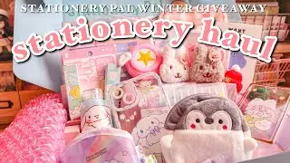 STATIONERY PAL HAUL ❄️ winter giveaway • pastel journal items • cute accessories