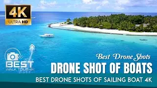Drone Shots of Sailing Boat on Tropical Sea - Best Walk Tour Channel for 4K Videos