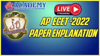 AP ECET 2022 Question Paper Discussion | SREE ACADEMY