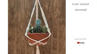 MACRAMÊ PARA INICIANTES - TUTORIAL Suporte de Planta Simone Eleoterio