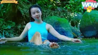 Solo Camping in the Forest Stream: Relaxing Nature Cook and Camp