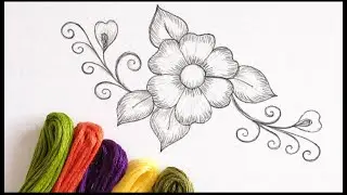 Beautiful Hand Embroidery Flower Pattern | Simple & Elegant Flower Embroidery Design