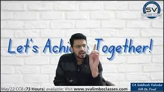 Aiming for a Rank in CA Exams? | www.svalimbeclasses.com