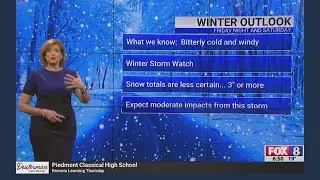 Severe Winter Storm Watch across Triad this weekend