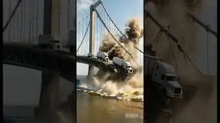 🌉🚗 Dramatic Bridge Collapse &mdash; AI-Generated Simulation!