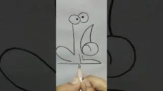 Turning 16 into a Cute Frog 🐸 | Creative Drawing Idea   #shorts #viral #viralshorts