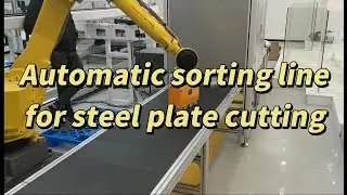 Magnetic grippers Full automatic sorting line for steel plate cutting