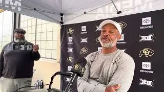 WR coach Jason Phillips discusses his stats in his room