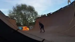 Adam Taylor skating another vert trick