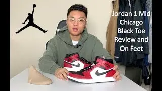 Jordan 1 Mid Chicago Black Toe Review and On Feet