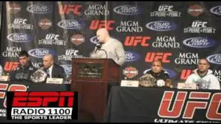UFC 94 press conference w/White, St. Pierre, Penn, Silva and Machida PART 2