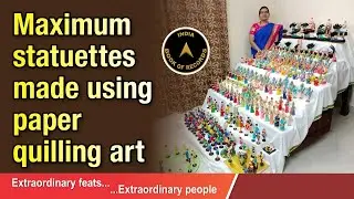 Maximum statuettes made using paper quilling art
