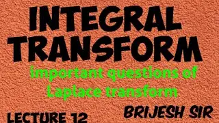 Important questions of Laplace transform