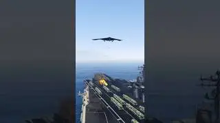 Today B-2 Boomber Dropping Cluster missiles on Aircraft carrier