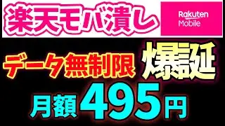 【楽天ブチ切れ】無制限495円の無双プランがヤバすぎる！楽天モバイル対抗策は？【Rakuten最強プラン】