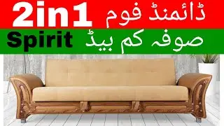 Spirit Wooden sofa cum bed Diamond Foam