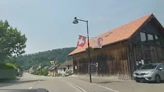 Driving in Switzerland 🇨🇭 - Duggingen to Reigoldswil  (with Ambient Music)
