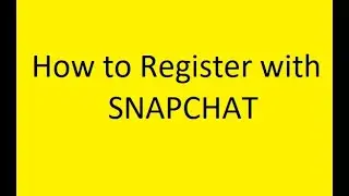 How to register with Snapchat