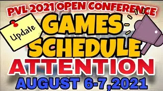 PVL 2021 GAME SCHEDULE UPDATE / AUGUST 6-7, 2021 / PVL 2021