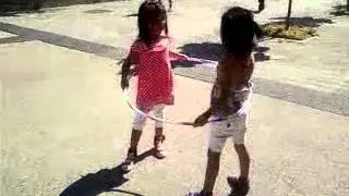 Trensway hulahoop dance----2 cute little girls