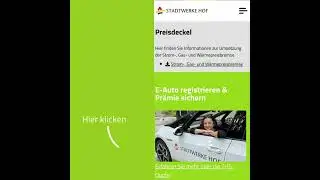 Stadtwerke Hof - THG-Quote beantragen