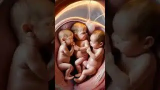 Triplet Baby in womb A Rare Phenomenon # fetus #paediatric