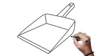 How To Draw A Dustpan Step By Step  Drawing Tutorial