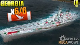 Georgia 6/6 Kills & 217k Damage | World of Warships Gameplay 4k