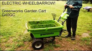 Electric Wheelbarrow review. Greenworks garden cart G40GC