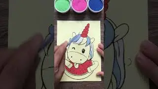 #unicorn #paintingunicorn #drawingunicorn #coloringforkids #sandpainting #howtopaint #sandart