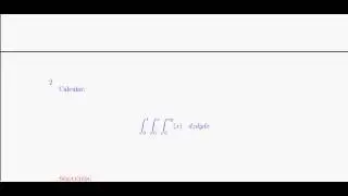 Calcular Integral Triple Iterada