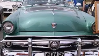 1954 Ford Crestline Skyliner Transparent Hood GrnCream DaytonaTurkeyRodRun112616