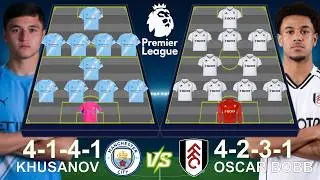 🔥 Man City vs Fulham: Head To Head Potential Lineup 🔥 Premier League 2025/26