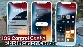 Панель управления iOS 16 + Центр уведомлений на Android