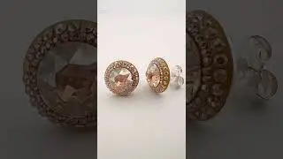 Cercei Rotunzi Cristale #swarovski England Queen #crystalfashion #jewellerydesign #golden #gold