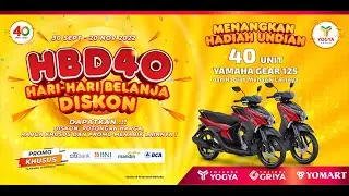Undian YOGYA HBD40 Grand Prize 40 Motor Yamaha Gear 125