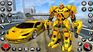 Fighting Robot Car Jet Transformation Robo Game | New Flying Robot Car 2020 Game - Android Gameplay