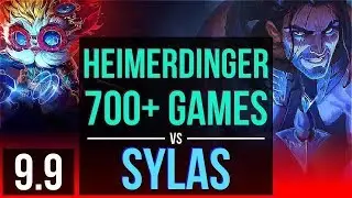 HEIMERDINGER vs SYLAS (TOP) (DEFEAT) | 4 early solo kills, 700+ games | EUW Grandmaster | v9.9