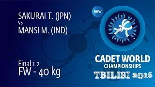GOLD FW - 40 kg: T. SAKURAI (JPN) df. M. MANSI (IND) by TF, 0-0