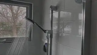 10 Hours of Shower Sounds with Light Snowfall l Sleep, Relax, Study