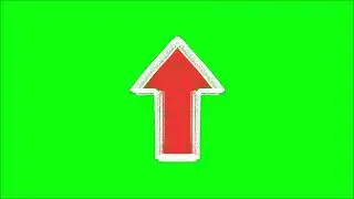 Green Screen Free Moving Up Arrow Sticker || No Copyright