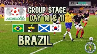 Mundial Mexico 86⚽ Brasil | Fase grupos | Jornadas 10 & 11 | PES 2021 Retro Mods